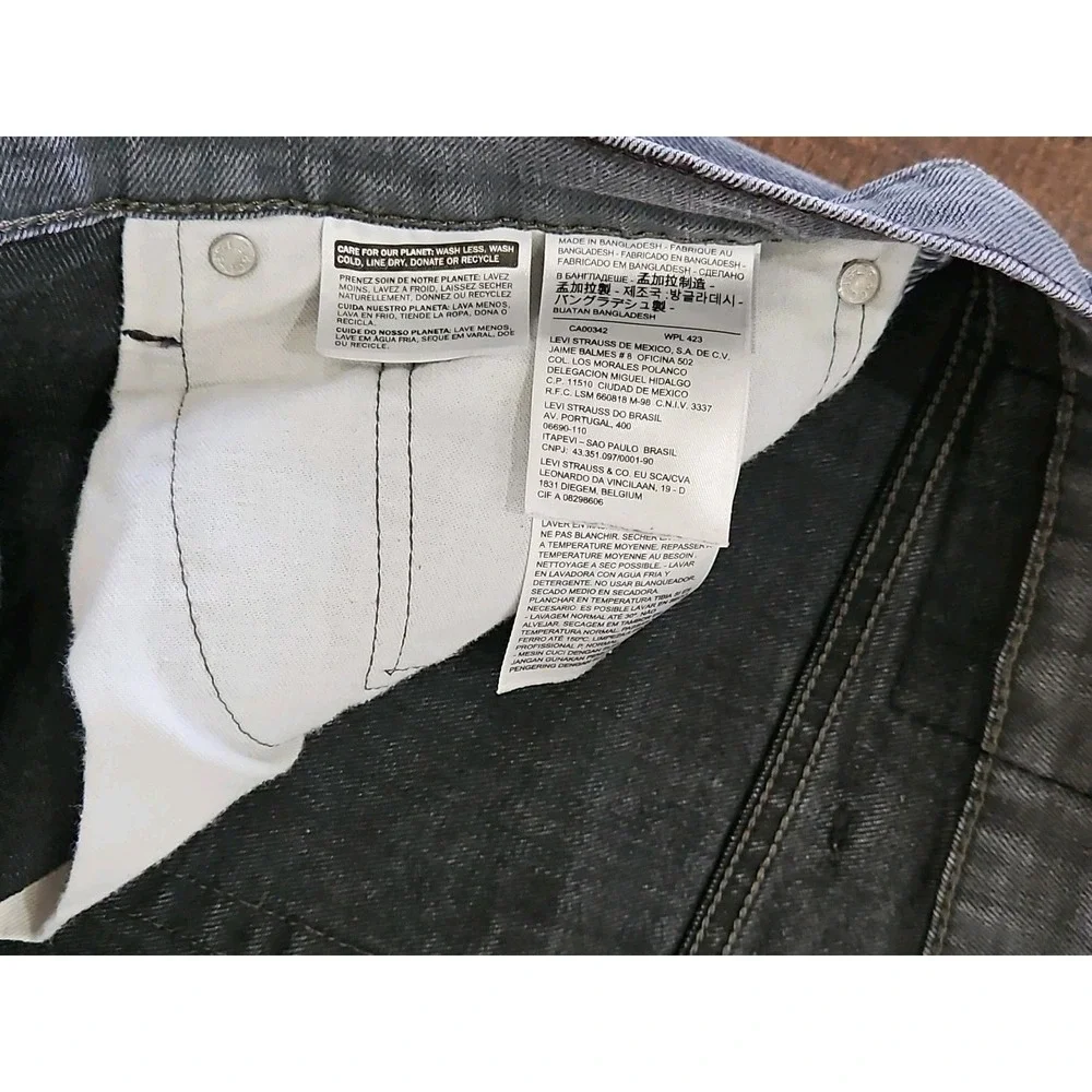 Levi Strauss 541 Jeans Men's 40 × 34 Regular Fit Gray Black Denim W36 L34 Levi's